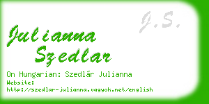 julianna szedlar business card