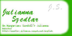 julianna szedlar business card